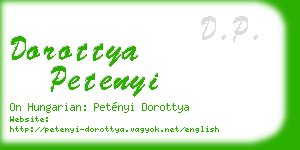 dorottya petenyi business card